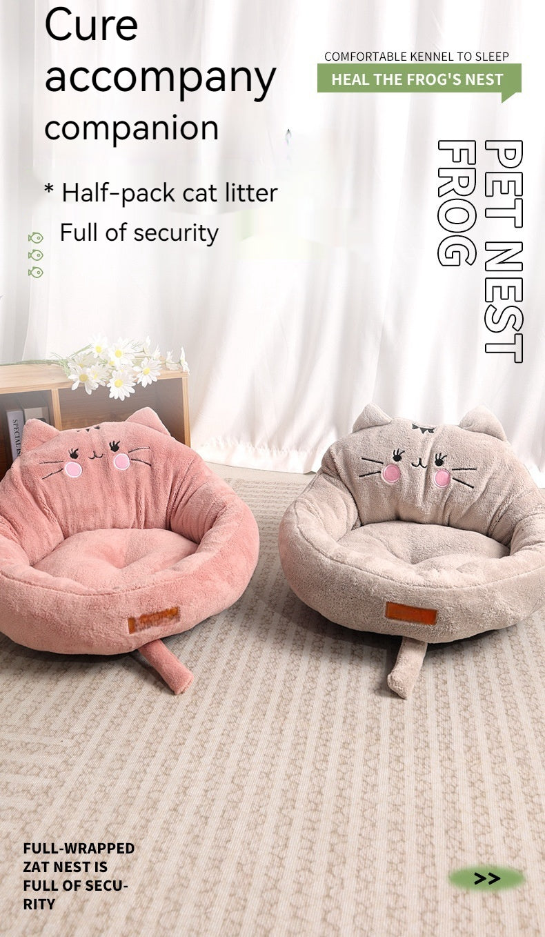 Big And Small  Trending Cartoon Pet Bed Dog Bed Cat Nest