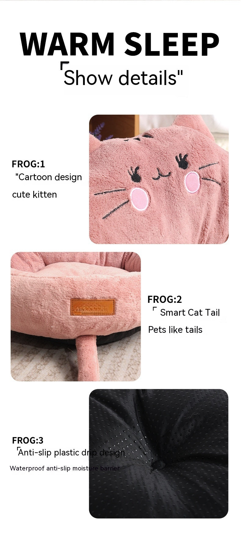 Big And Small  Trending Cartoon Pet Bed Dog Bed Cat Nest