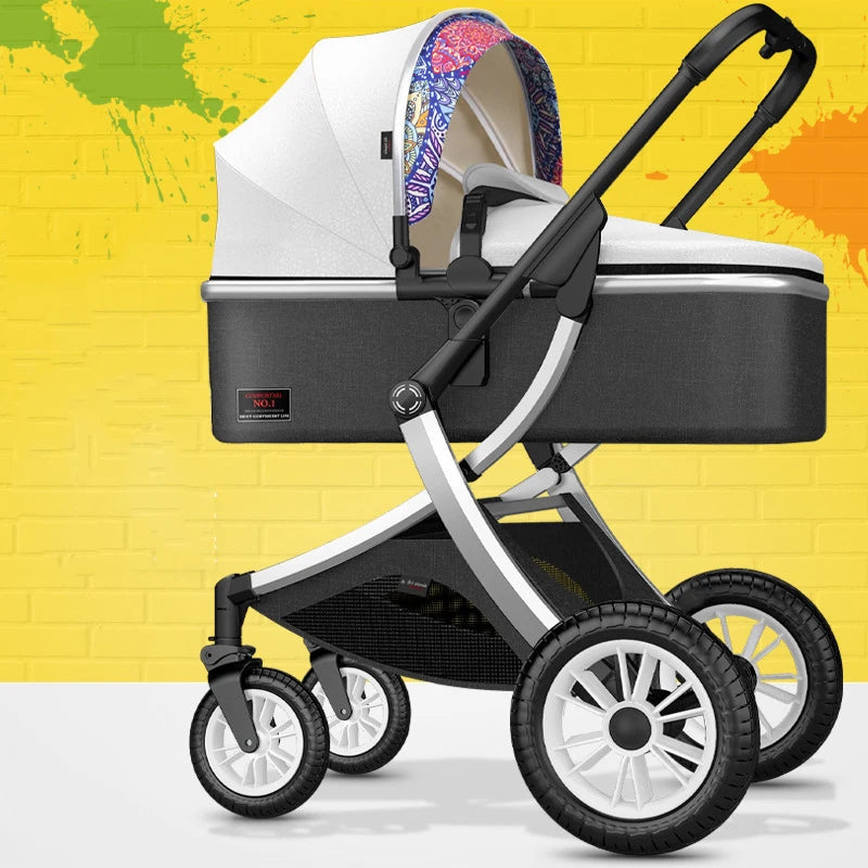 2024 NEW baby stroller 3 in 1 High Landscape Stroller Reclining Baby Carriage Foldable Stroller Baby Bassinet Puchair Newborn