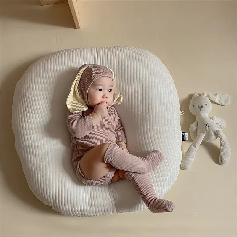 2024 Newborn Infant Baby Boy Girl Bunny Hooded Rabbit Ear Jumpsuit Clothes Plush Tail Baby Clothes Newborn Infant Romper EY08172