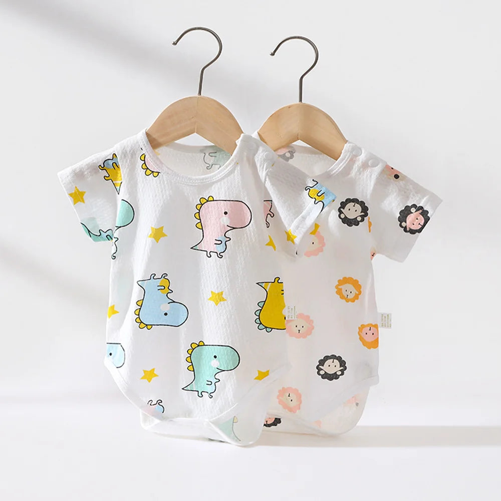 Cartoon Summer Baby Bodysuits Body Baby Boy Girl Clothing Sets Newborn Short Sleeve Baby Clothes Products Jumpsuit Unisex 0-12M