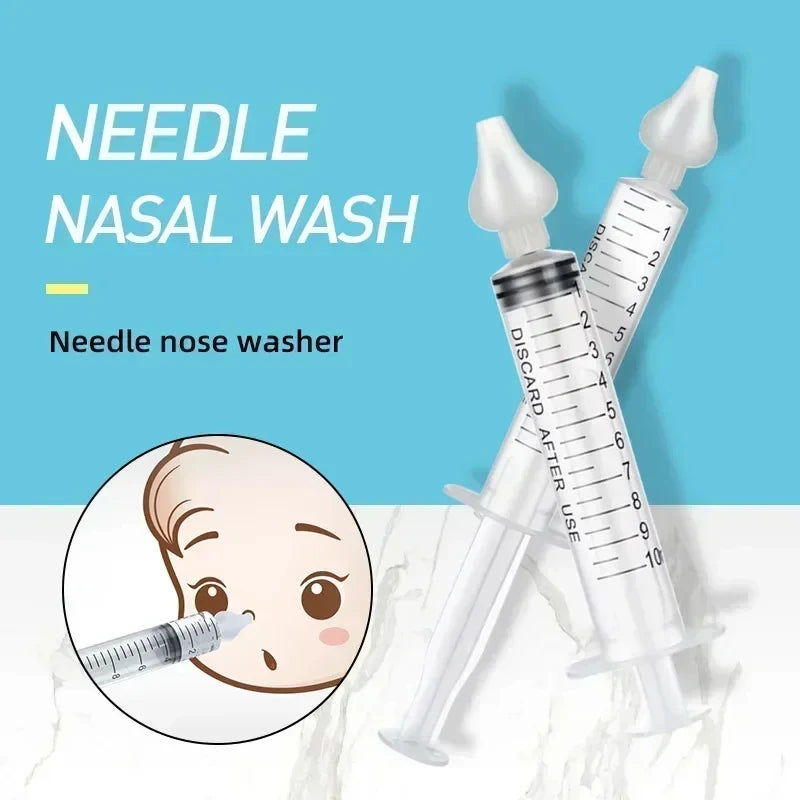 2pcs Needle Tube Baby Nasal Aspirator Syringe Washer Nasal Rhinitis Cleaning Equipment Child Care Products for Children