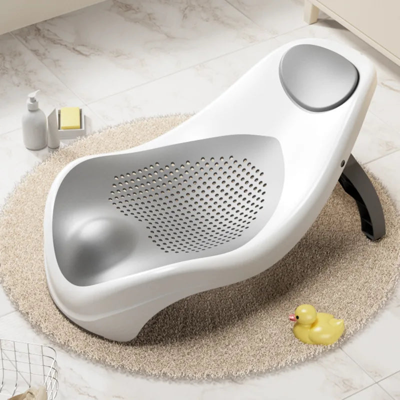 2024 Folding Baby Bath Tub Portable Baby Shower Tubs With Temperature Sensing Non-slip Cushion Newborn Bathtub Safe Kids Bathtub