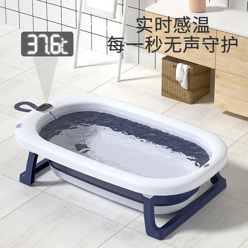 Baby Bath Tub Baby Foldable Toddler Sitting and Lying Large Tub Children's Household Newborn Children's Products