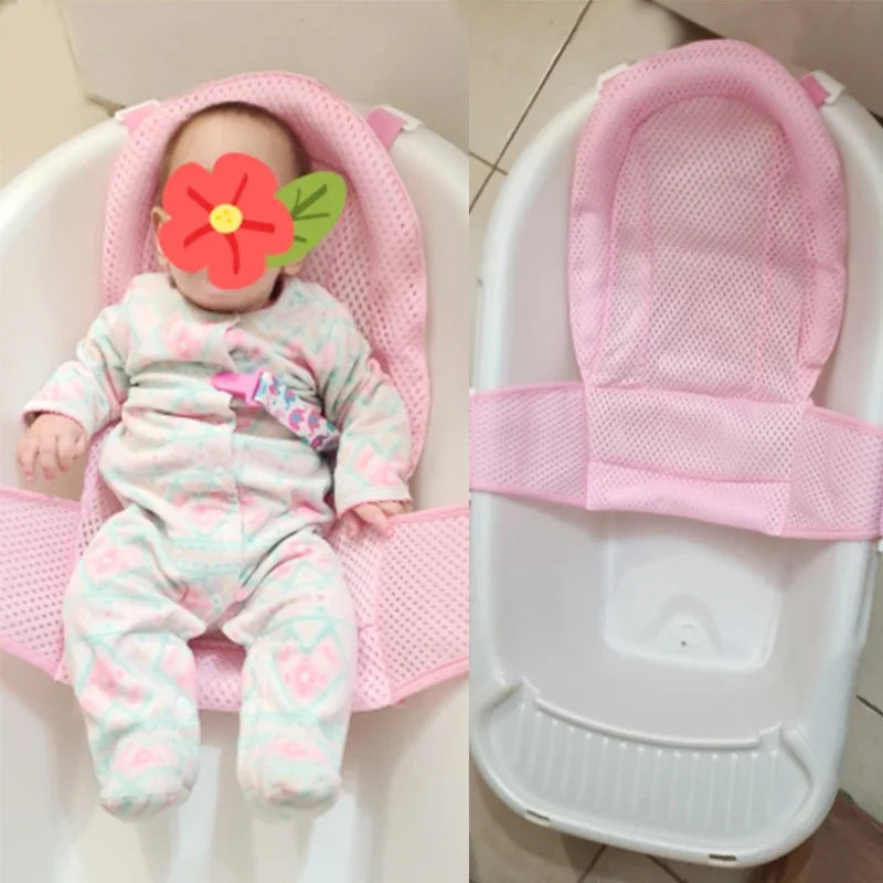 Baby Bath Mat Newborn T-Net Adjustable Newborn Net Protector Bath Accessories Baby Products Foldable Bath And Shower