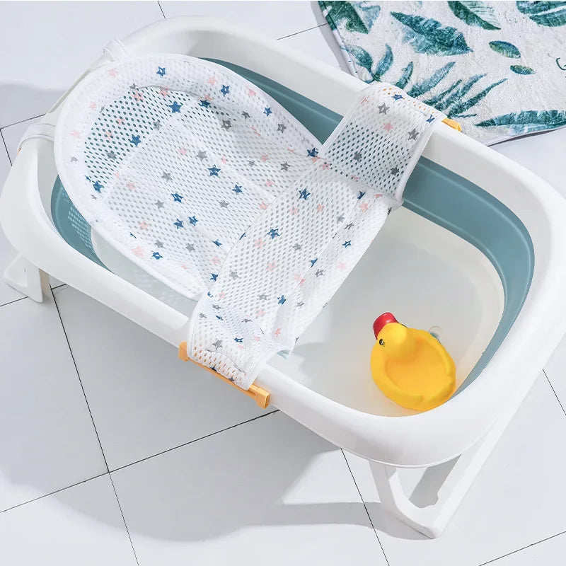 Baby Bath Mat Newborn T-Net Adjustable Newborn Net Protector Bath Accessories Baby Products Foldable Bath And Shower