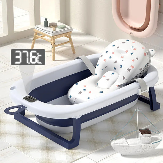 Baby Bath Tub Baby Foldable Toddler Sitting and Lying Large Tub Children's Household Newborn Children's Products